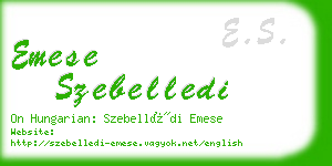 emese szebelledi business card